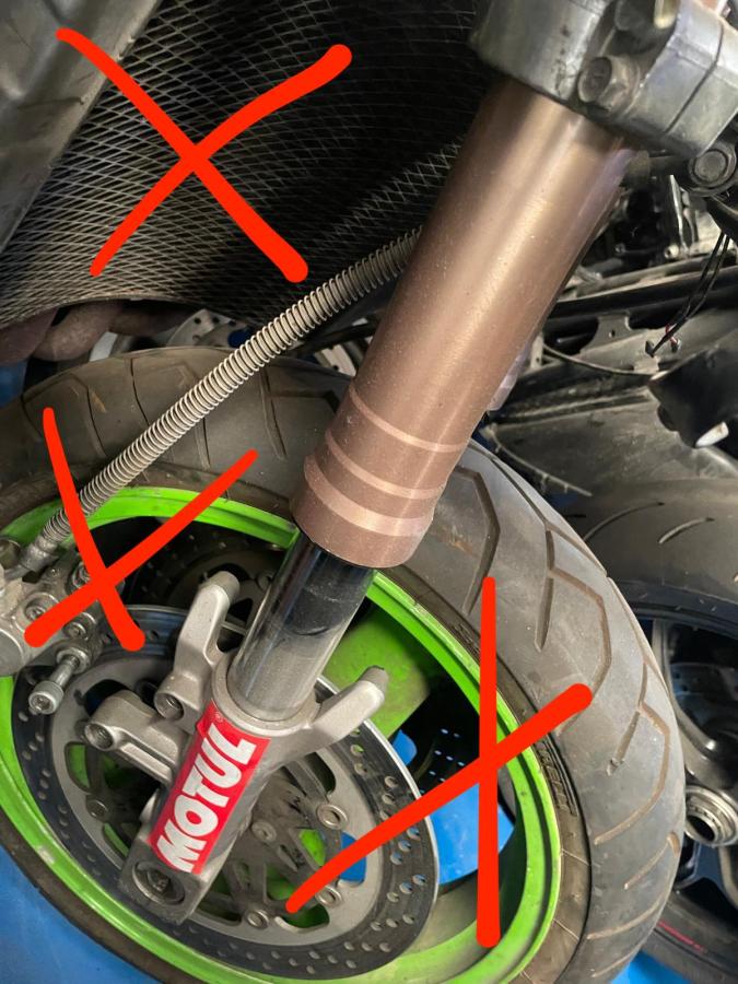 Barras horquilla ZXR 750 L SIN TIJAS