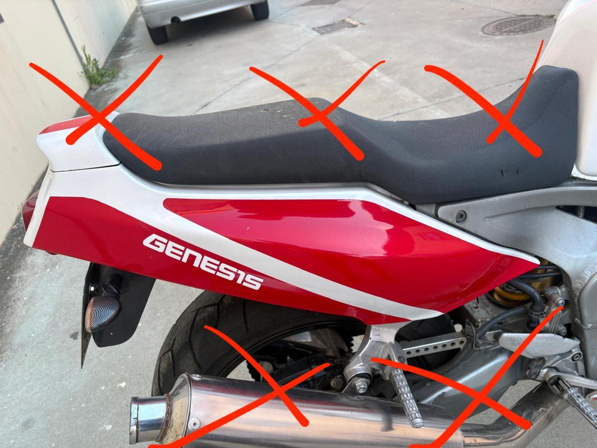 Colin derecho FZR 1000 1991 Yamaha cacha MotoRecuperados