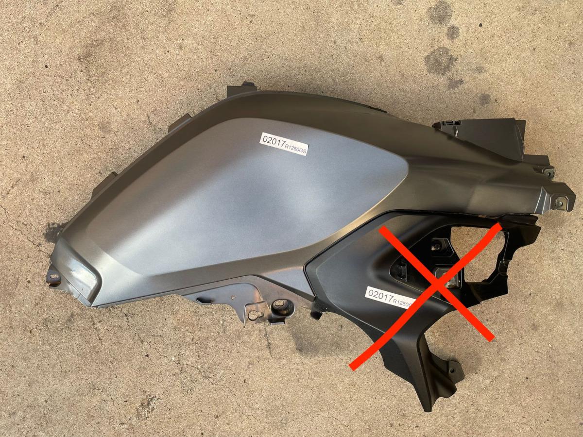 Lateral derecho deposito R 1250 GS 2018