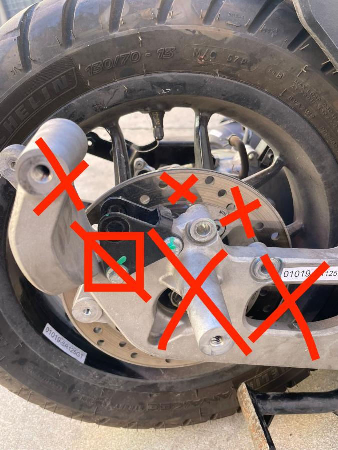 Llanta trasera SR GT 125 SIN DISCO SIN NEUMATICO SIN BUJE